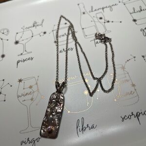 Vintage Made In Italy Sterling Silver Pendant Necklace